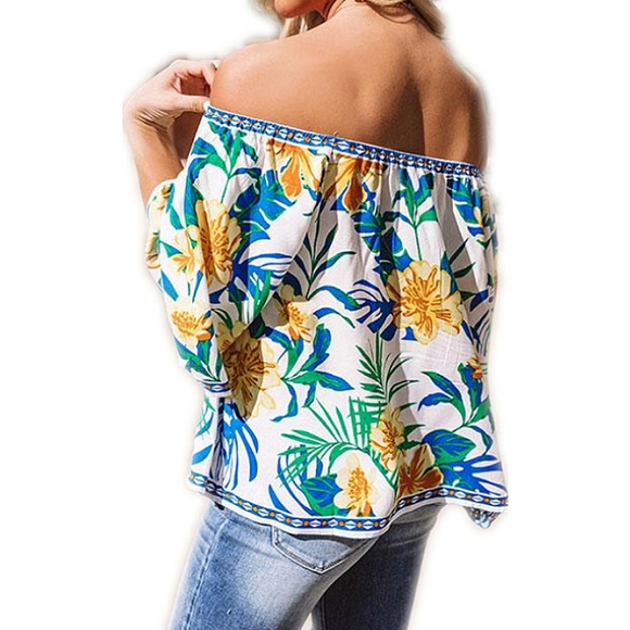 NEW Flying Tomato Breezy Off the Shoulder Top Sm - Picture 7 of 11